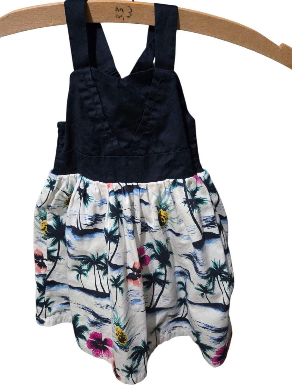 Vintage Gymboree Tropical Palm Tree Dress 18M Y2K